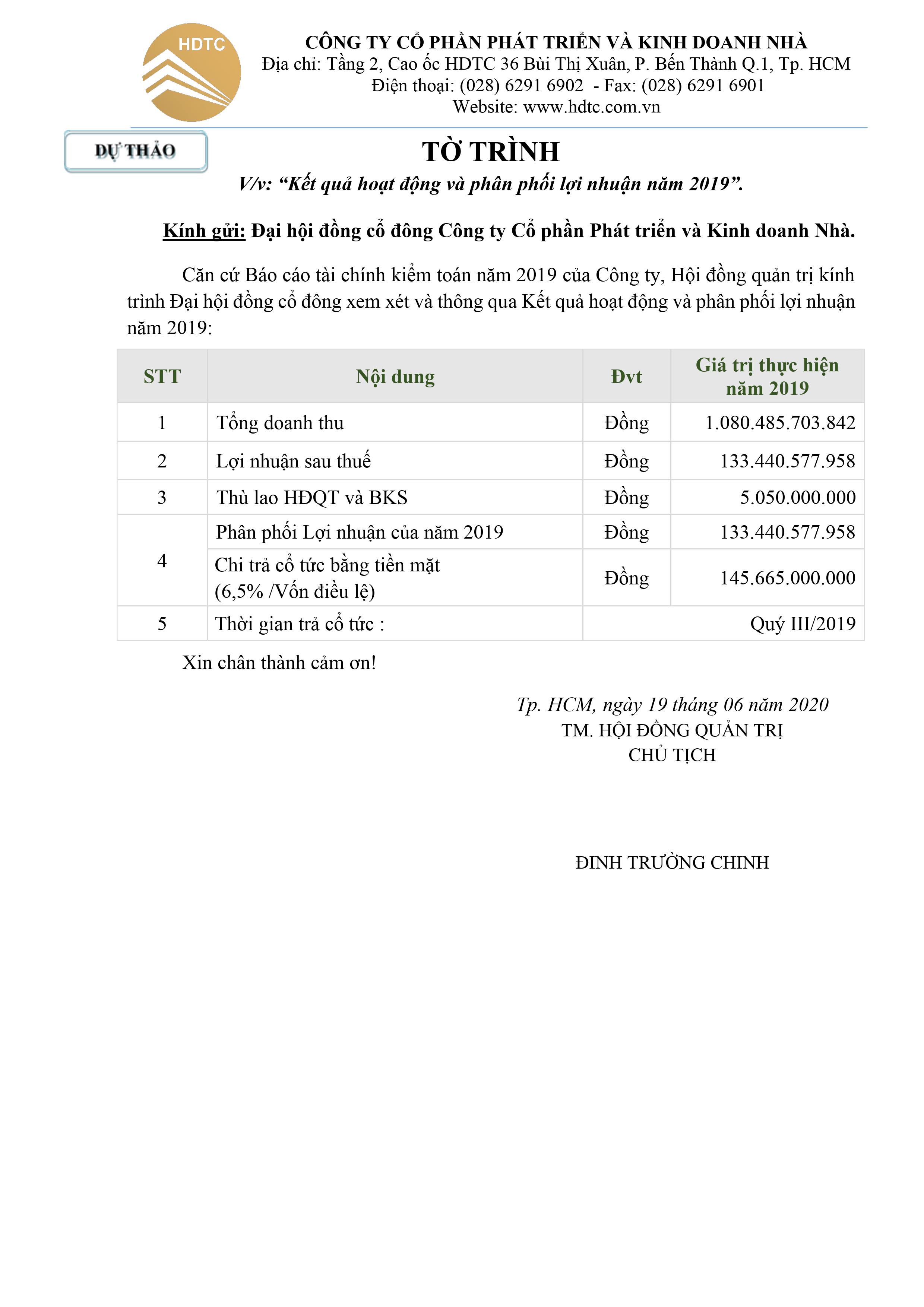 Tài liệu Đại hội Cổ đông thường niên Công ty 2020