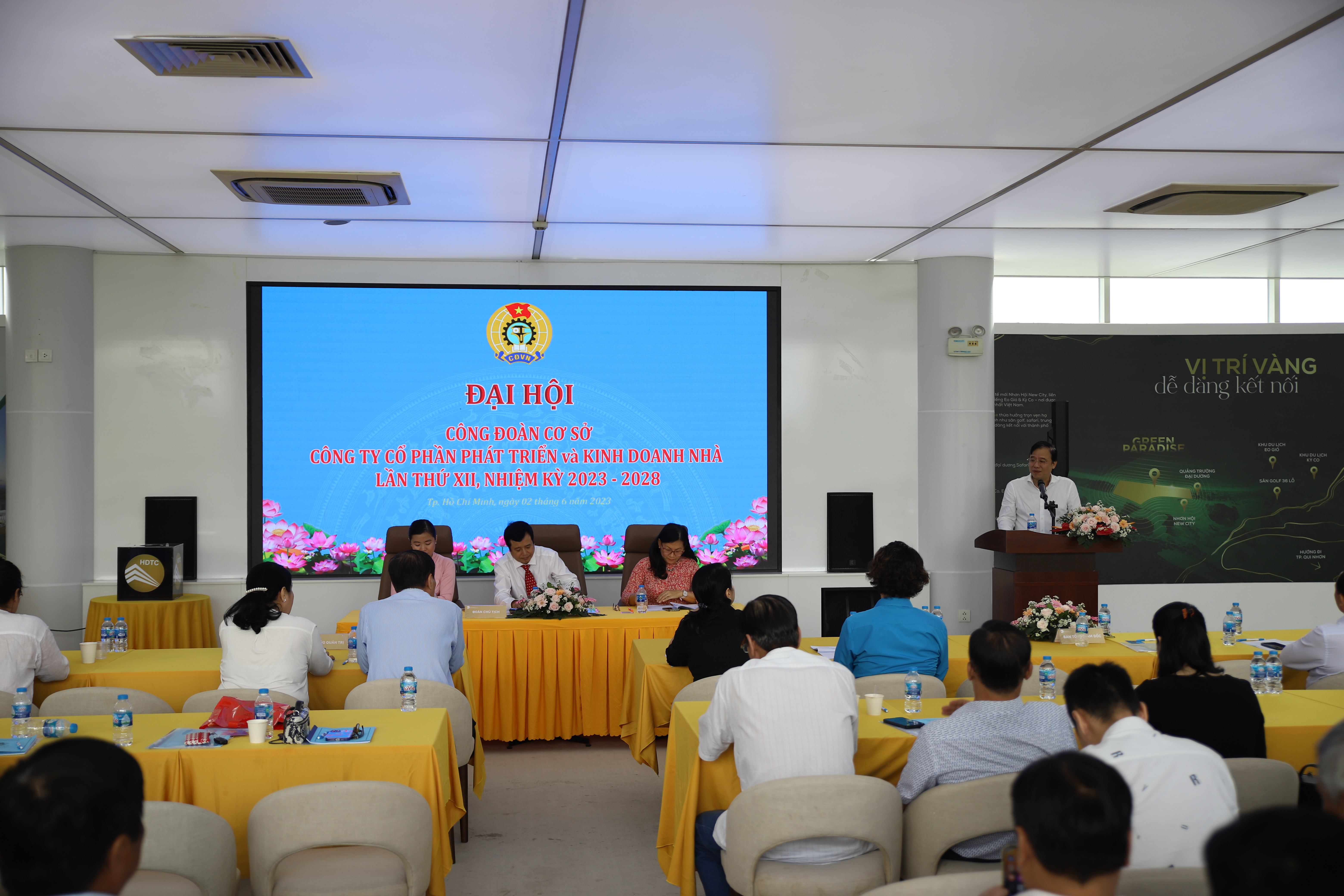 Công đoàn Công ty CP Phát Triển & Kinh Doanh Nhà HDTC tổ chức đại hội lần thứ VII nhiệm kỳ 2023-2028