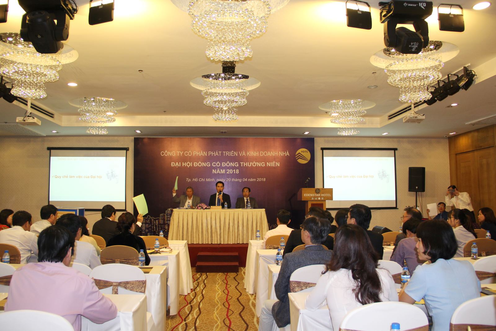 HDTC TỔ CHỨC ĐẠI HỘI CỔ ĐÔNG THƯỜNG NIÊN NĂM 2018